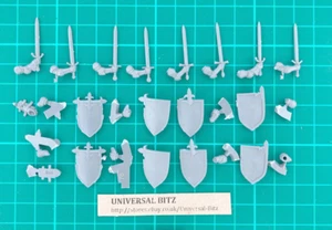 Bretonnia Knight on Foot Swords Shields x 8 A Realm The Old World Warhammer Y6 E - Picture 1 of 1