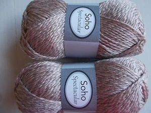 Soho Spectacular wool blend twist yarn, Pretty, lot of 2 (122 yds ea) - Picture 1 of 2