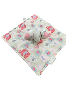Blankets Beyond Gray Elephant Lovey Security Blanket Fleece Plush Multicolor 14” - Picture 1 of 6