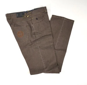 NEW STEFANO RICCI  Luxury Jeans LOGO Trousers Size 34  Us 50 Eu (RJ410) - Picture 1 of 3