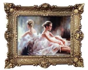 Ballerine Ballet 56x46 CM Merveilleux Peintures Photo Baroque Antique Repro Mix - Bild 1 von 33