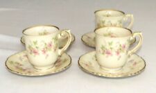 Syracuse Federal Stansbury THREE Coffee Demitasse Cups & FOUR matching  Saucers