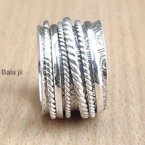 925 Sterling silver Ring, Handmade Ring, Spinner Ring, Statement Ring, Thumb Rin - Picture 1 of 3