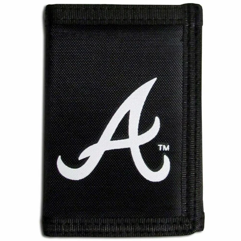 Atlanta Braves Trifold Nylon Wallet MLB Licensed Baseball Cover