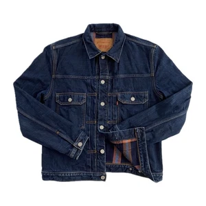 Levi’s Type 2 14oz Rigid Raw Denim Blanket Lined Indigo Jacket | Size L - Picture 1 of 8