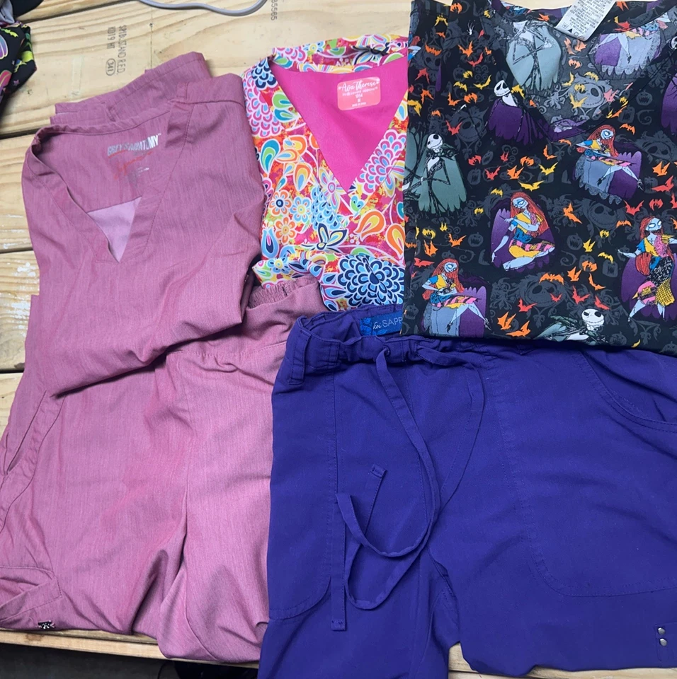 Lot Of 5- Women’s Scrubs Size Medium  - Image 1 of 4