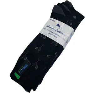 Tommy Bahama Men's Dress Socks Martini/Palm/Pineapple/Swordfish 5 Pairs Black OS - Picture 1 of 5