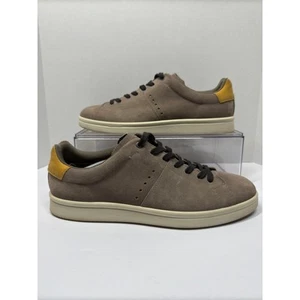 ECCO Kallum-Expresso Oak Suede Casual Preppy Lace Up Sneakers Men's Size 11 - Picture 1 of 10