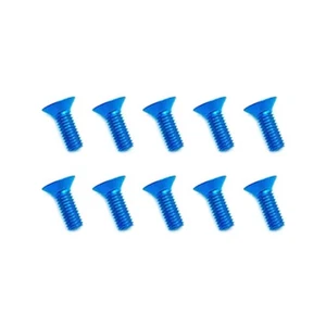 MTTR Racing Aluminum 3x8mm Flathead Hex Socket Screws 10 pcs Blue # 056306 - Picture 1 of 2