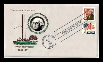 US COVER WASHINGTON MONUMENT 100TH ANNIVERSARY FDC COMBO HANDCRAFTED - Image 1 of 2