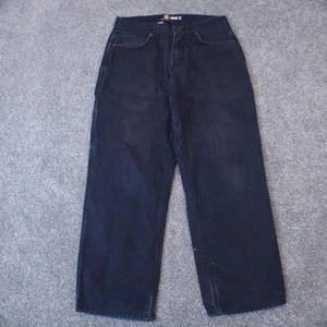 Carhartt Jeans Uomo 31x27 Nero Relaxed Fit Carpentiere Utility Lavoro Tag 33x30 - Foto 1 di 19
