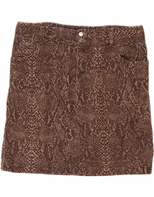 CHAPS Womens Mini Skirt US 14 XL W36 Brown Animal Print Cotton DU52 - Image 1 of 3