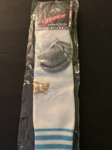 Fußball Socken grau und blau Full Mid weiß - Bild 1 von 3