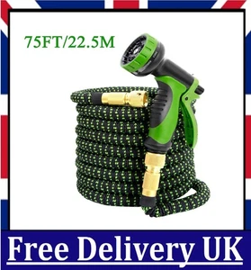 75 Fuß Schwerlast Gartenschlauch flexibles Rohr Spritzpistole Sprinkler erweiterbar - UK - Bild 1 von 9