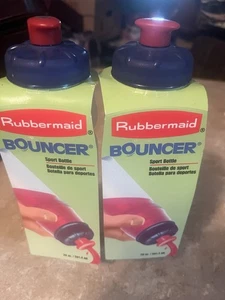 2 unbenutzte Rubbermaid Bouncer Sportflaschen 20 Unzen NOS von 1997 - Bild 1 von 4
