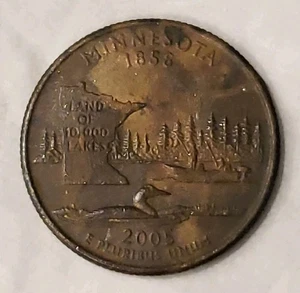 2005 D Minnesota Quarter - Clad layer Errors - Picture 1 of 13
