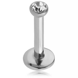Micro labret acier Strass vis interne - Imagen 1 de 11