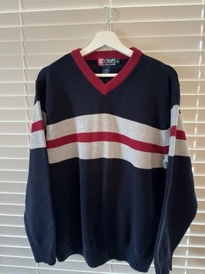 Ralph Lauren Chaps Mens Jumper Vintage Crew Neck 100% Cotton Sweater Size XL - Image 1 of 4