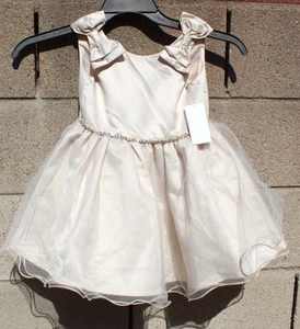 Abito bambino Jessica Simpson 3t 4t tulle festa raso offerta compleanno formale $98 NUOVO - Foto 1 di 9