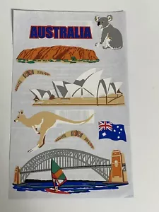 1 Mrs Grossmans Australia Stickers Down Under Aussie Kangaroo Sydney Opera - Picture 1 of 2