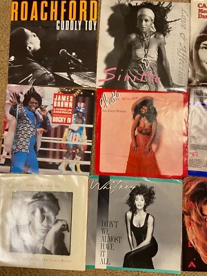 (Lot of 12)  Motels/James Brown/Andy Gib  1980's 45rpm & Picture Sleeve Ex+/N/M - Image 1 of 4