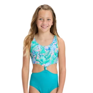 Girls Floral Printed Tropical Twist Swimsuit art class Size S - Picture 1 of 3
