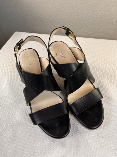 ADIDAS Sandalo Cole Haan Cynthia tacco a blocco in pelle W18135 nero 10B scarpe di classe