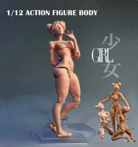 Figura de acción muñeca Romankey X COWL escala 1/12 articulación flexible cuerpo femenino niña 6" - Imagen 1 de 54