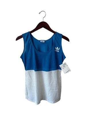 vintage adidas nylon mesh tank top womens size medium deadstock NWT 80s - Image 1 of 4
