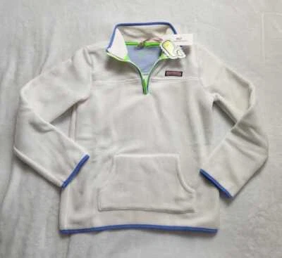 Girl's 2T 4T L Vineyard Vines Harbor fleece glow in the dark half zip sweater - Image 1 of 4