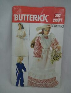 VINTAGE Butterick sewing Pattern # 257 UNCUT 11 1/2" FASHION Barbie DOLL CLOTHES
