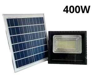 Faro LED 400w con Pannello Solare Luce Freddo Telecomando per Esterno e Interno - Afbeelding 1 van 4