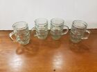 Set of 4 Light Green Barrel Shaped Beer or Root Beer Mugs with Handles