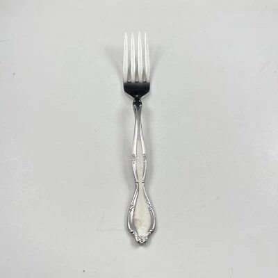 Tenedor de cena Sears Roebuck madera de lago cubiertos de acero inoxidable punta floral 7 1/4 Foto 1 de 4