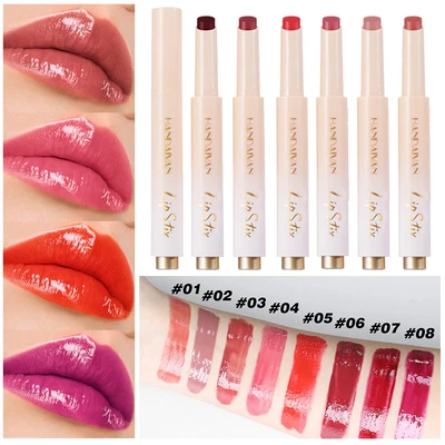 1Pcs Crystal Lip Balm Press lipstick Solid Mirror Moisturizing Lip Glaze wi - Image 1 of 4