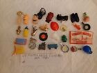 VINTAGE GUMBALL/VENDING MOSTLY RARE CHARMS/ TOYS LOT OF 27