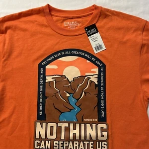 Light Source - Nothing Can Separate Us - Men's Size: Medium Orange T-shirt - NWT - Picture 1 of 16