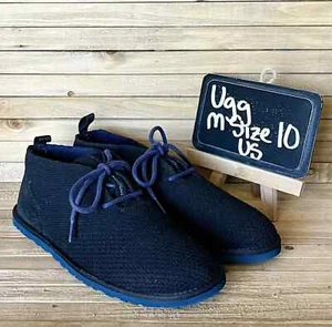 Herren UGG Marineblau Hyperweave Strick Maksim Schnürung Chukka Stiefel Größe 10 D GUC - Bild 1 von 7