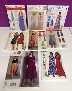Womens Dress Patterns Uncut  8 Pattern lot Simplicity McCall's Easy New Look Sew - Picture 1 of 6