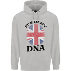 Britain Its in My DNA Funny Union Jack Flag Mens 80% Cotton Hoodie