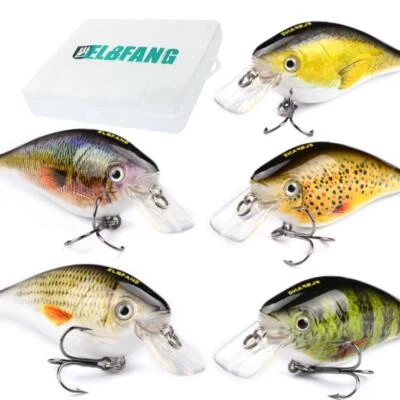 ✅ELBFANG Crankbait Wobbler Kunstköder Set zum Angeln für Hecht Barsch Forelle - Bild 1 von 4