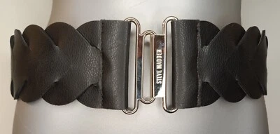 Steve Madden Black Women's Belt Silver Tone Buckle One Size Stretch - Image 1 of 4