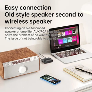 Audio Adapter Bluetooth-Compatible 5.3 Audio Receiver Support TF U Disk Play - Afbeelding 1 van 12