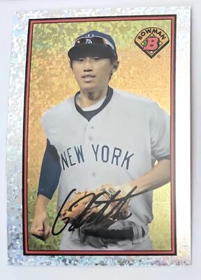 2014 Bowman Chrome Gosuke Katoh Silver Diamond Refractor bib89-gk Yankees Rookie - Image 1 of 2