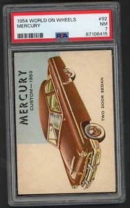 1954 World On Wheels Mercury #92 PSA 7 NM - Picture 1 of 2