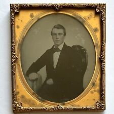 Antique Ambrotype Photograph of Handsome Young Man Ruby Glass