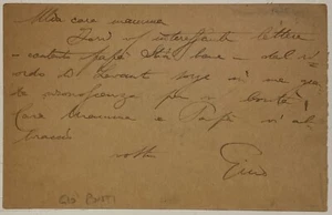 PONTI GIO MILANO 1891-1979 ARCHITETTO CARTOLINA AUTOGRAFA DAL FRONTE 1918 - Picture 1 of 6