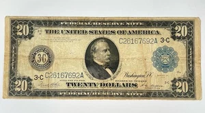 $20 1914 Federal Reserve Note Fr# 975 Philadelphia White Mellon Large Size Bank - Picture 1 of 9