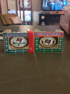 2 Tampa Bay Buccaneers  Touchdown Treasure Christmas Ornaments - Picture 1 of 3