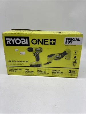 Ryobi 18 В 2 шт беспроводная многофункциональная дрель + аккумулятор + зарядное устройство B122 - Изображение 1 из 4